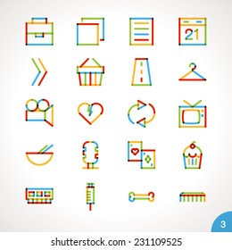 Vector Highlighter Line Icons for any purpose Set 3