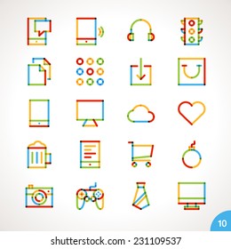 Vector Highlighter Line Icons for any purpose Set 10