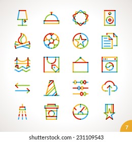 Vector Highlighter Line Icons for any purpose Set 7