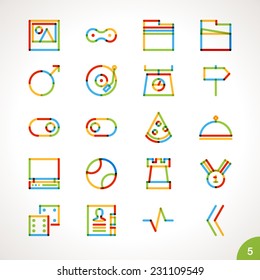 Vector Highlighter Line Icons for any purpose Set 5