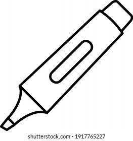 Vector Highlighter Outline Icon Design
