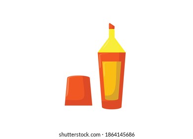 Vector of Highlighter School Supplies for Child