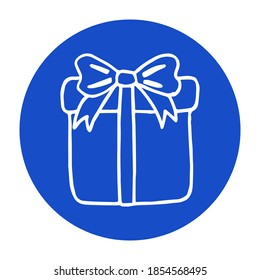 Vector destaca un icono de portada para las historias de medios sociales. Ilustración de navidades al estilo doodle. Hand dibujó plantillas redondas para los bloggers contemporáneos.
