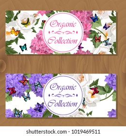 Vector highly detailed illustration of hydrangea and rose flowers. Can be used as wedding element, design for cosmetics, perfume, beauty care products