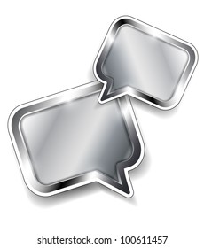 Vector highly glossy speech bubbles