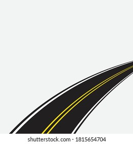 Vector highway path long street asphalt