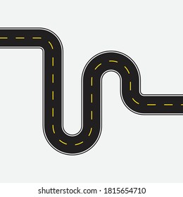 Curved Road Journey Future Asphalt Street Stock Vector (Royalty Free ...