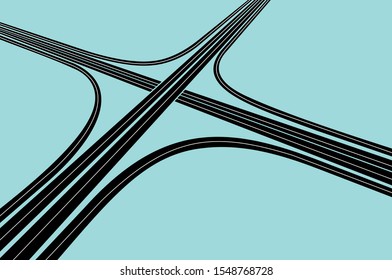 vector highway road sign - traffic abstract symbol , vector illustration