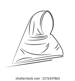 vector hijab modern illustration, suitable for logo or other design project