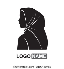 diseño original de hijab vector para necesidades de logotipo
