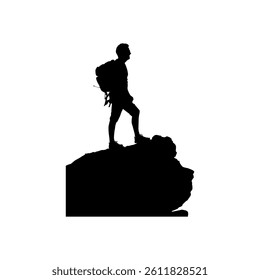 vector hiker  on white background