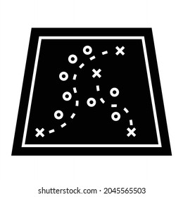 Vector Hill Map Glyph Icon Design
