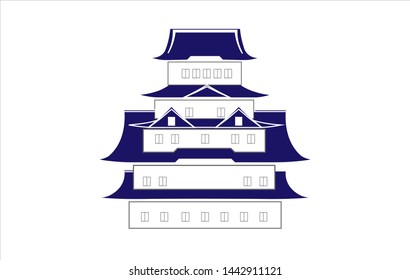 Vector of himeji castle of japan for different purposes