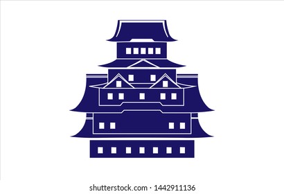 Vector of himeji castle of japan for different purposes