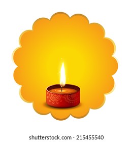 Vector hindu festival diwali diya background