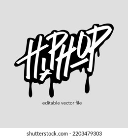 Vector Hip Hop Graffiti Text Hip Stock Vector (Royalty Free) 2203479303 ...