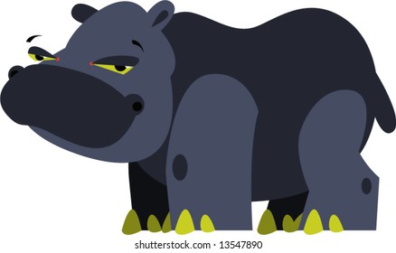 Vektorhippo-Design: Zooserie