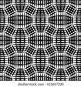 Vector hipster abstract geometry pattern mesh, black and white seamless geometric background, subtle pillow and bad sheet print, creative art deco, simple texture, modern fashion design