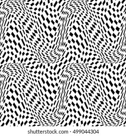 Vector hipster abstract geometry pattern with 3d illusion, black and white seamless geometric background, subtle pillow and bad sheet print, creative art deco, simple texture, modern fashion design