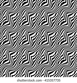 Vector hipster abstract geometry trippy pattern with stripes , black and white seamless geometric background, subtle pillow and bad sheet print, creative art deco, simple wood texture 