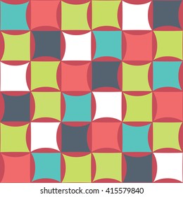 Vector hipster abstract geometry trippy pattern with 3d illusion, black and white seamless geometric background, subtle pillow and bad sheet print, creative art deco 