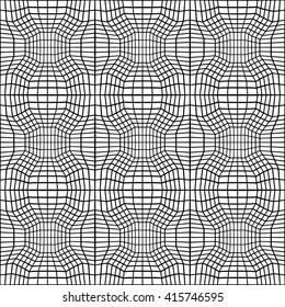 Vector hipster abstract geometry trippy pattern with 3d illusion, black and white seamless geometric background, subtle pillow and bad sheet print, creative art deco, simple texture 
