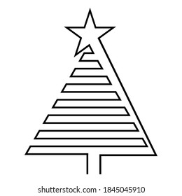 Vector Hipster Christmas tree Background . poster with different elements. Abstract Geometrical Poster. Modern Design Template with geometric shapes in various forms.illustration.