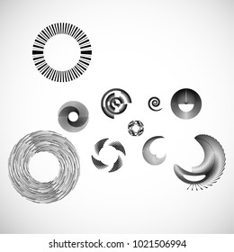 Vector Hipster Circle Background . poster with different elements. Abstract Geometrical Poster. Modern Design Template with geometric shapes in various forms.illustration.