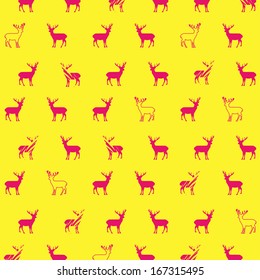 vector hipster deer pattern color