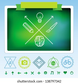Vector hipster design elements - signs and symbols