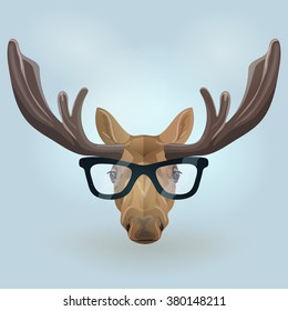 Vector hipster elk