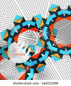 Vector hipster geometric shape background