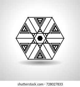 Vector Hipster Hexagon Background . poster with different elements. Abstract Geometrical Poster. Modern Design Template with geometric shapes in various forms.illustration.