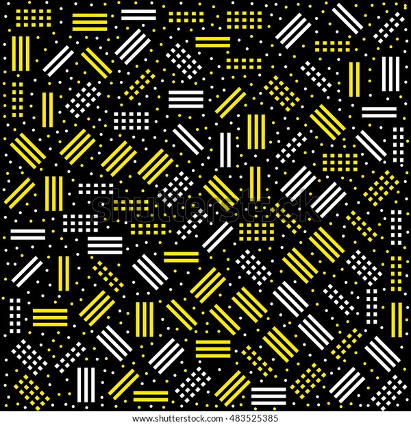 Vector Hipster Pattern Black White Yellow Stock Vector Royalty Free Vector Hipster Pattern Black White Yellow Stock Vector Royalty Free