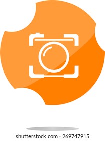vector hipster photo or camera icon, vector element for web design, photo camera