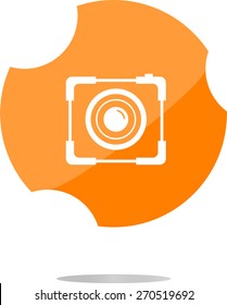 vector hipster photo or camera icon, vector element for web design, vector photo camera