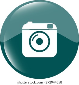 vector hipster photo icon. Camera icon. Photo camera pictogram. Trendy flat Hipster camera photo icon. Vector isolated on white