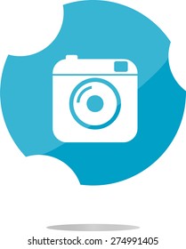 vector hipster photo icon. vector camera icon. vector photo camera pictogram isolated on white