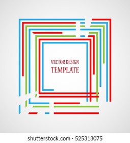 Vector Hipster Rectangle Background . poster with different elements. Abstract Square Geometrical Logo. Modern Design Template with geometric shapes in various forms.illustration.