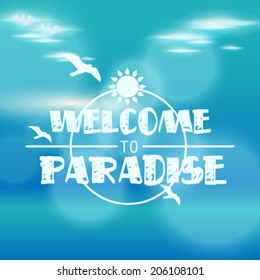 Vector hipster, retro, abstract, colorful, blurred, defocused summer background with text
