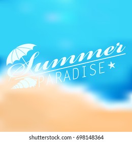 Vector hipster, retro, abstract, colorful, blurred, defocused summer background with text