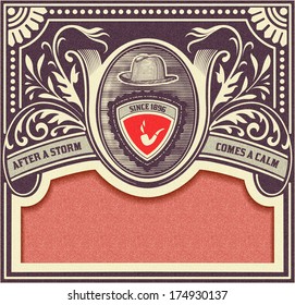 Vector. Hipster retro card. Organized by layers