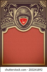Vector. Hipster retro card. Organized by layers