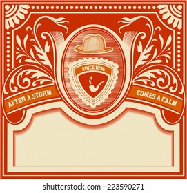 Vektorgrafik. Hipster-Retro-Karte. Organisiert durch Schichten