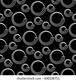 Vector hipster seamless geometry pattern, black and white abstract geometric background, subtle pillow print, monochrome retro texture, modern fashion design
