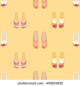 Vector hipster set collection of man and woman brogues fashion shoes. Retro vintage style