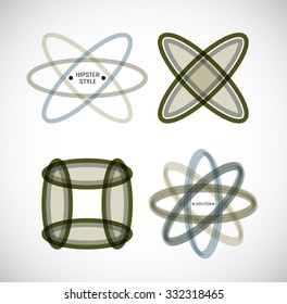 Vector Hipster Simple Labels .Modern Geometrical Design Template .