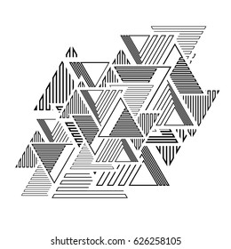 Vector Hipster Triangle Background . poster with different elements. Abstract Geometrical Poster. Modern Design Template with geometric shapes in various forms.illustration.