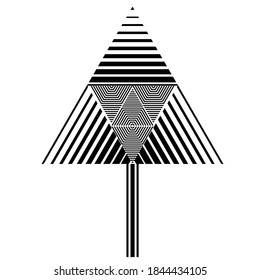 Vector Hipster Triangle Christmas tree . poster with different elements. Abstract Geometrical Poster. Modern Design Template with geometric shapes in various forms.illustration.