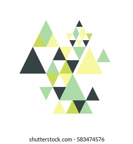 Vector Hipster Triangle green Background . Pattern . Abstract modern Geometrical Design Template .